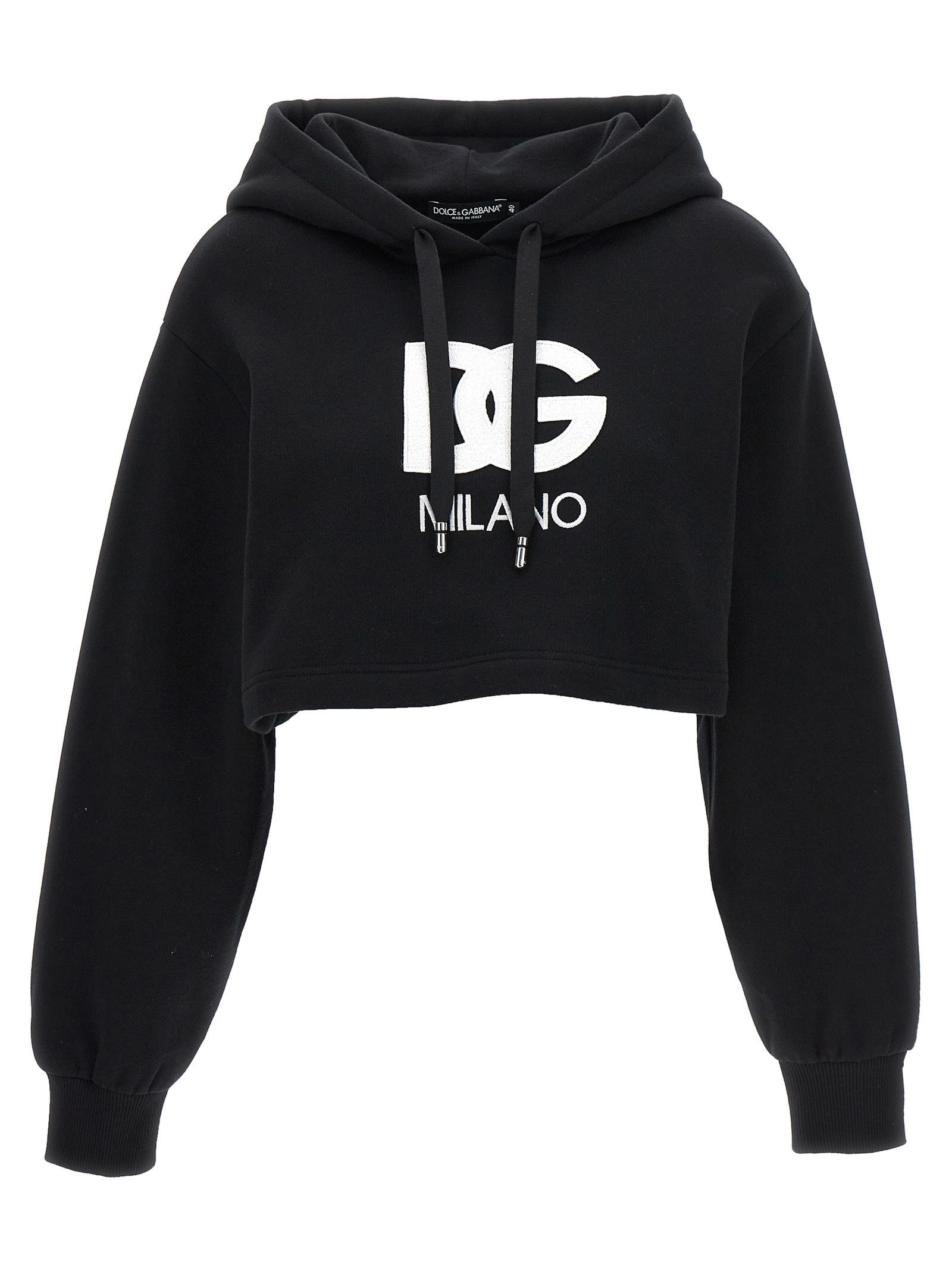 Dolce & Gabbana Logo Embroidery Cropped Hoodie Size S / US 4 / IT 40 - 1 Thumbnail