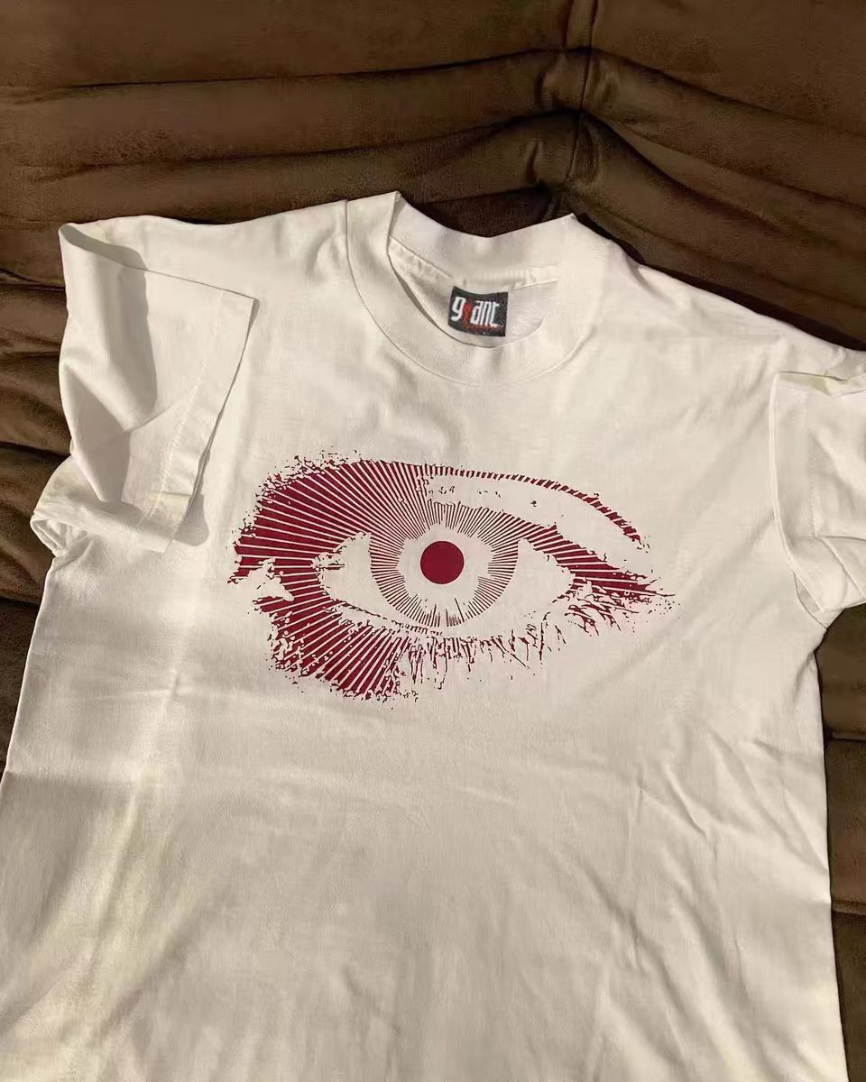 Japanese Brand White Loose Eye Print Short Sleeve T-Shirt Size US M / EU 48-50 / 2 - 1 Thumbnail