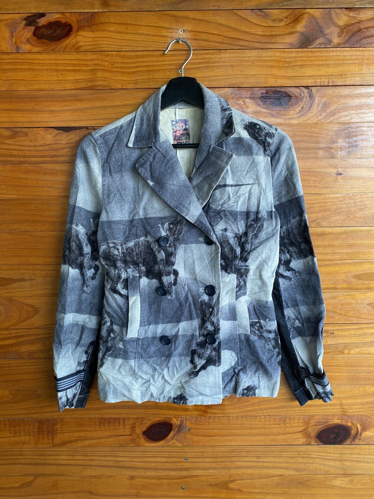 Japanese Brand Coromo by Deco Sugai Hemp Blend Printed – Japanese Artwear Size S / US 4 / IT 40 - 6 Thumbnail
