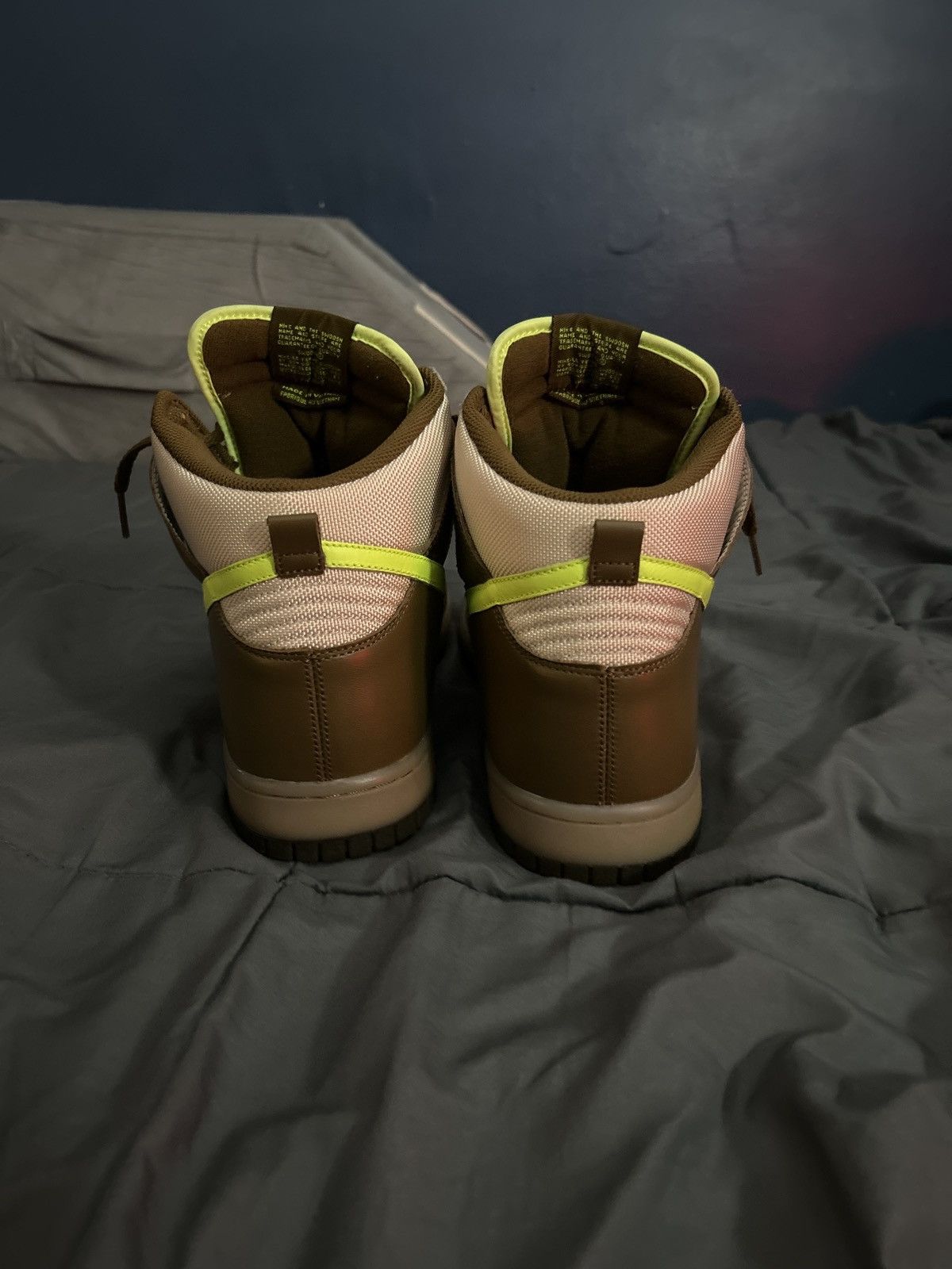 Nike × Vintage Nike dunk high “Shrek” Size US 11 / EU 44 - 4 Thumbnail