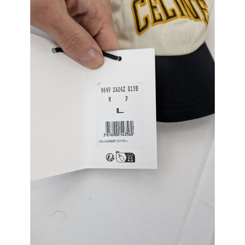 Celine o1rshd1 Size: L / mesh baseball Cap / Hat in Yellow/Beige Size ONE SIZE - 15 Thumbnail