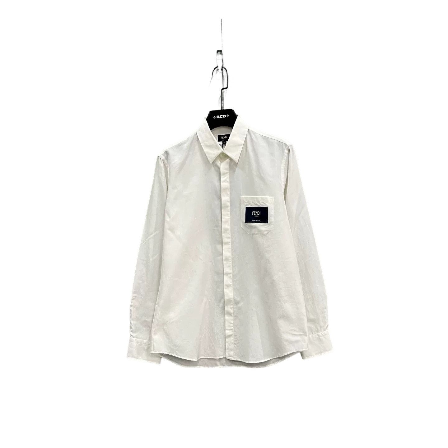 Fendi Fendi Logo Patch Cotton Silk Button Up Shirt 41 Size US L / EU 52-54 / 3 - 1 Thumbnail