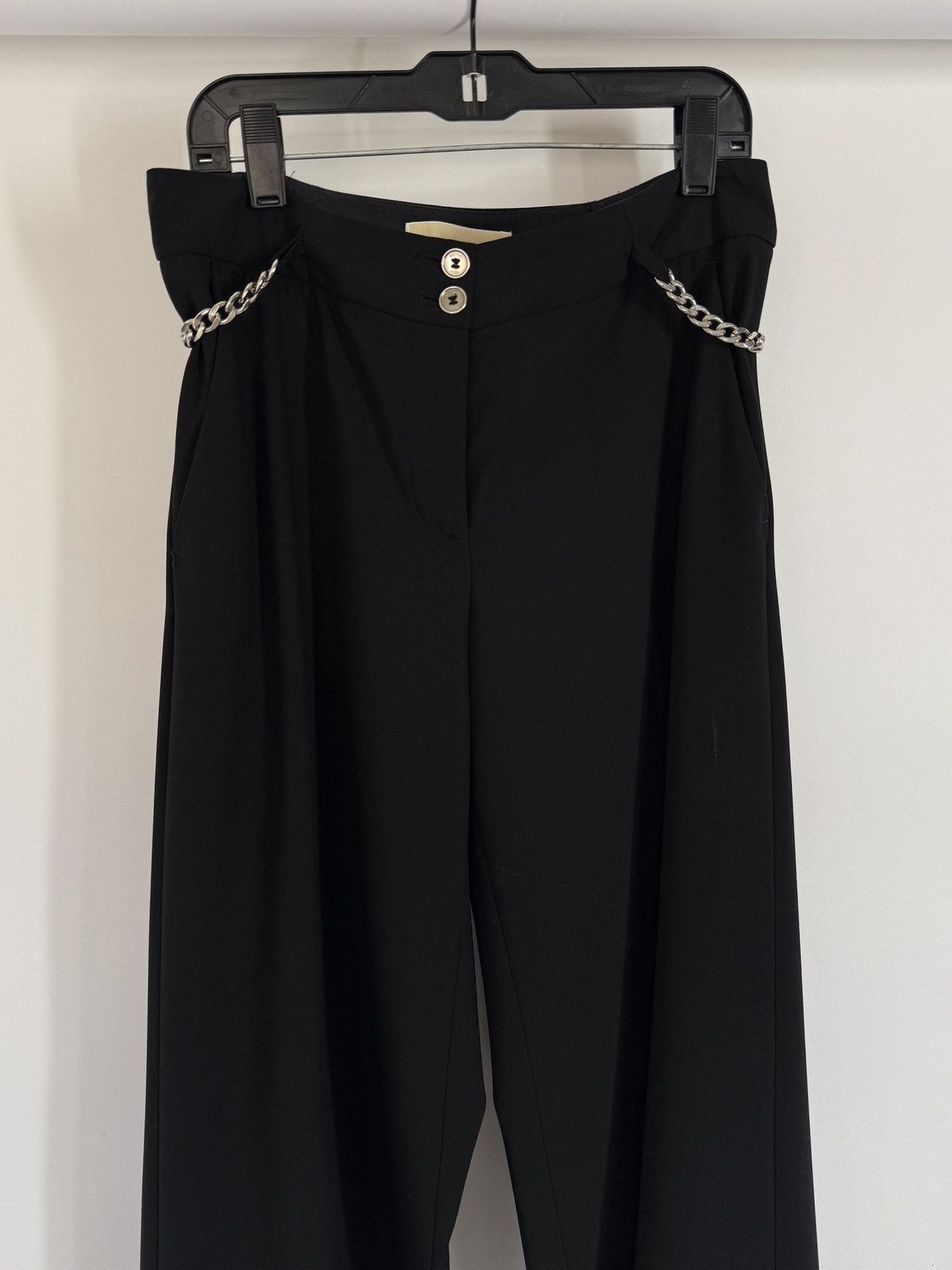 Michael Kors Michael Kors Wide-Leg Pants with Chain Detail Size 26" / US 2 / IT 38 - 1 Thumbnail
