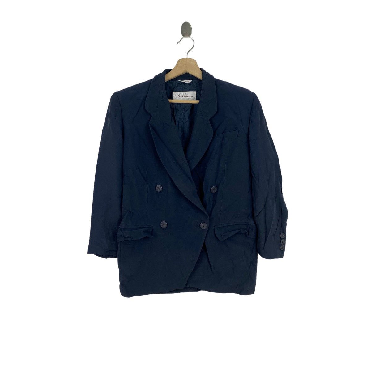 Les Copains × Vintage Vintage LES COPAINS ITALY Brand Plain Navy Coat Size US M / EU 48-50 / 2 - 1 Thumbnail