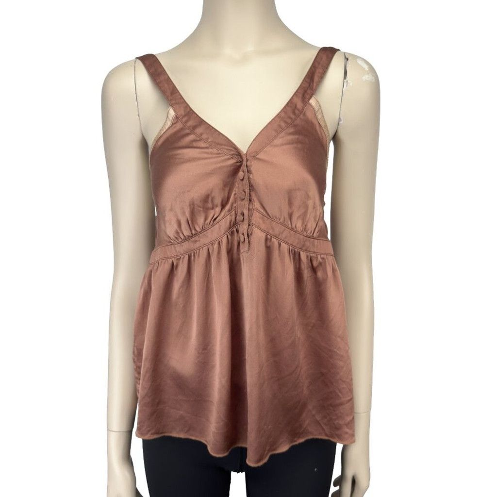 Sandro SANDRO Silk Coquette Dusty Pink Romantic Top Cami Size 1 / S Size XS / US 0-2 / IT 36-38 - 1 Thumbnail