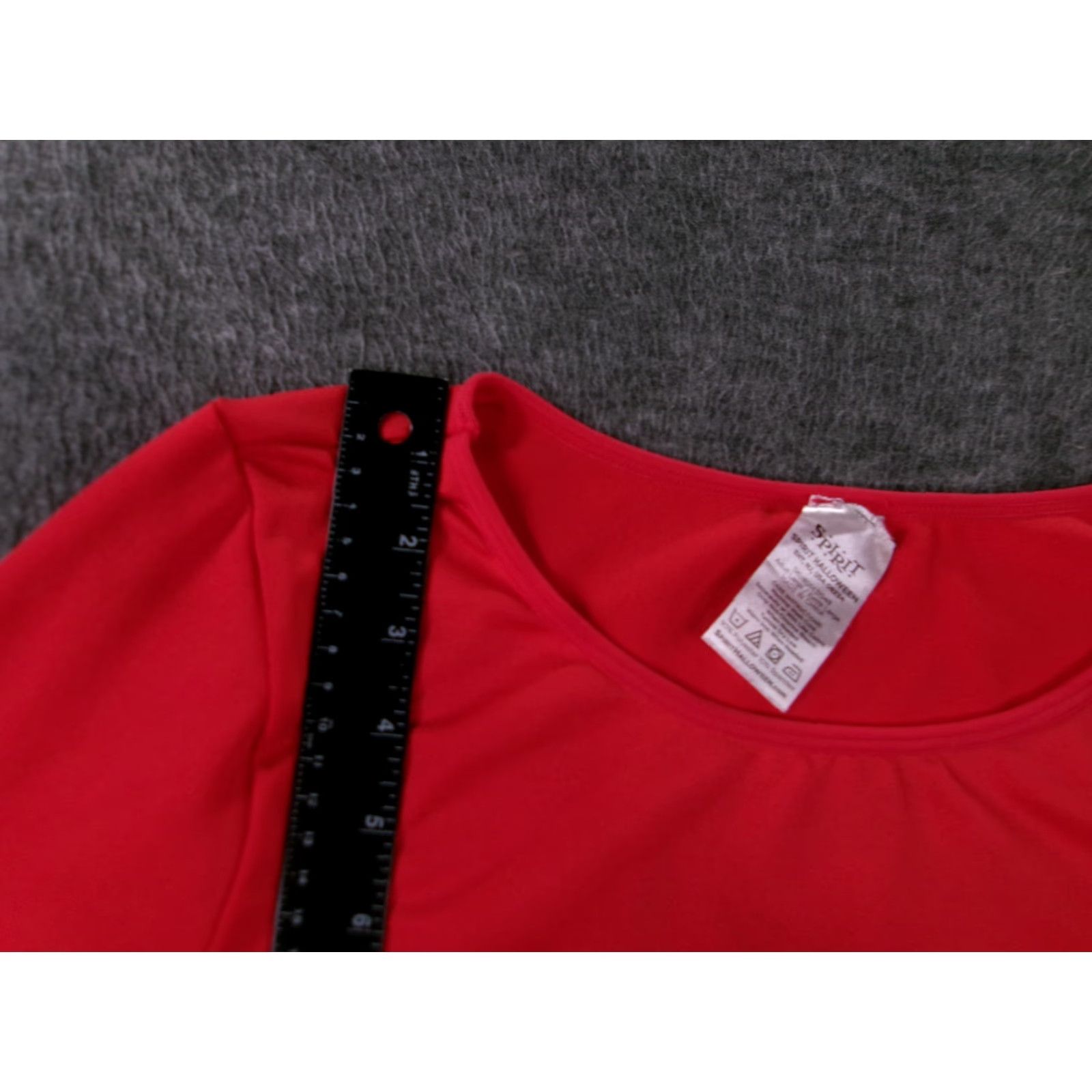 ESPIRIT SPIRIT Long Sleeve Bodysuit Women Large Red Stretch Basic Thong Neckline Regular Fit Size L / US 10 / IT 46 - 4 Thumbnail