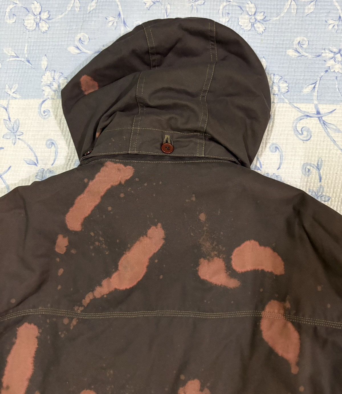 Vintage Sythetic Utility Parka Hooded Zip Up Acid Wash Jacket Size US L / EU 52-54 / 3 - 10 Thumbnail