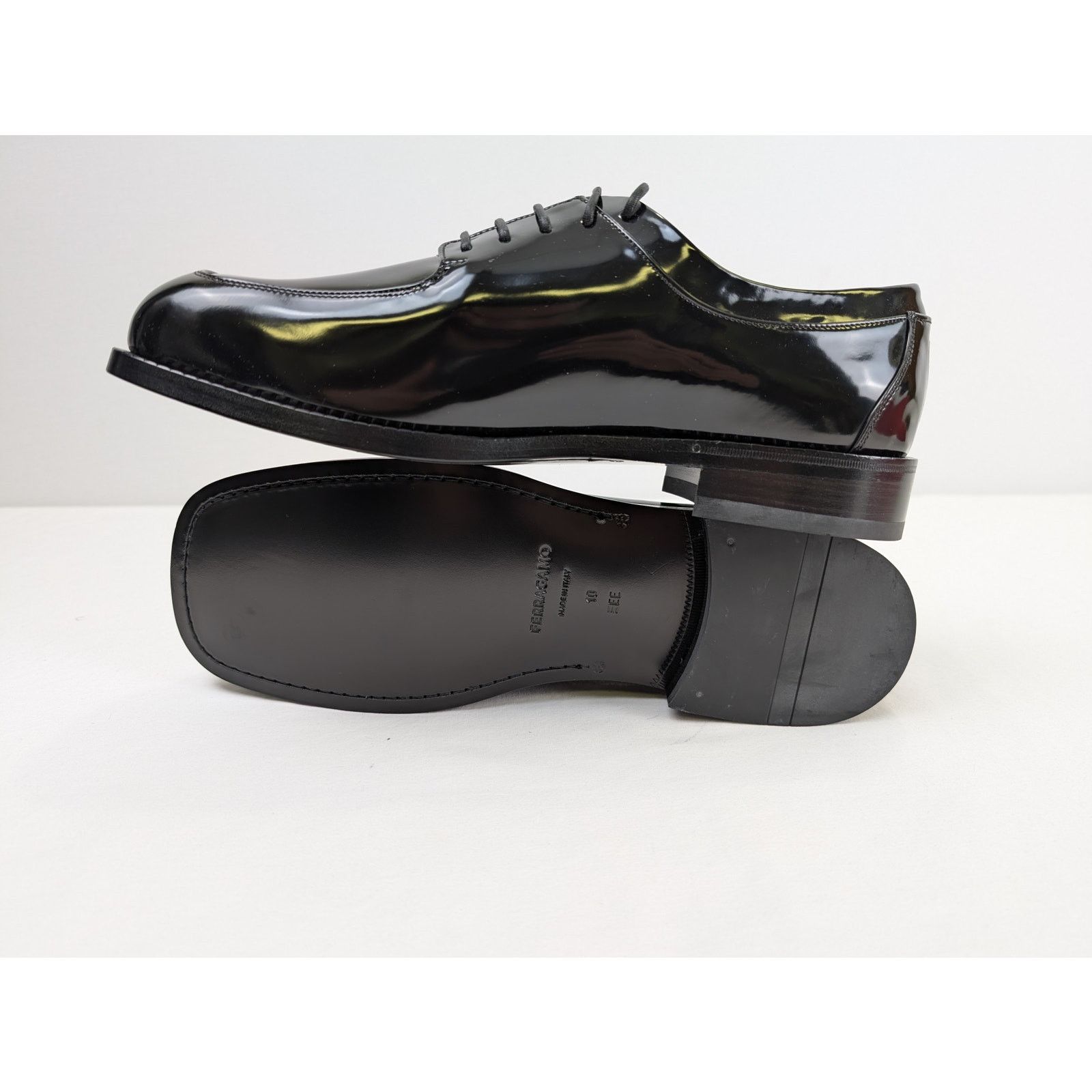 Salvatore Ferragamo o1rshd1 Nero Skin Dinamic Leather Shoe Boots in Noir Size US 10 / EU 43 - 14 Thumbnail