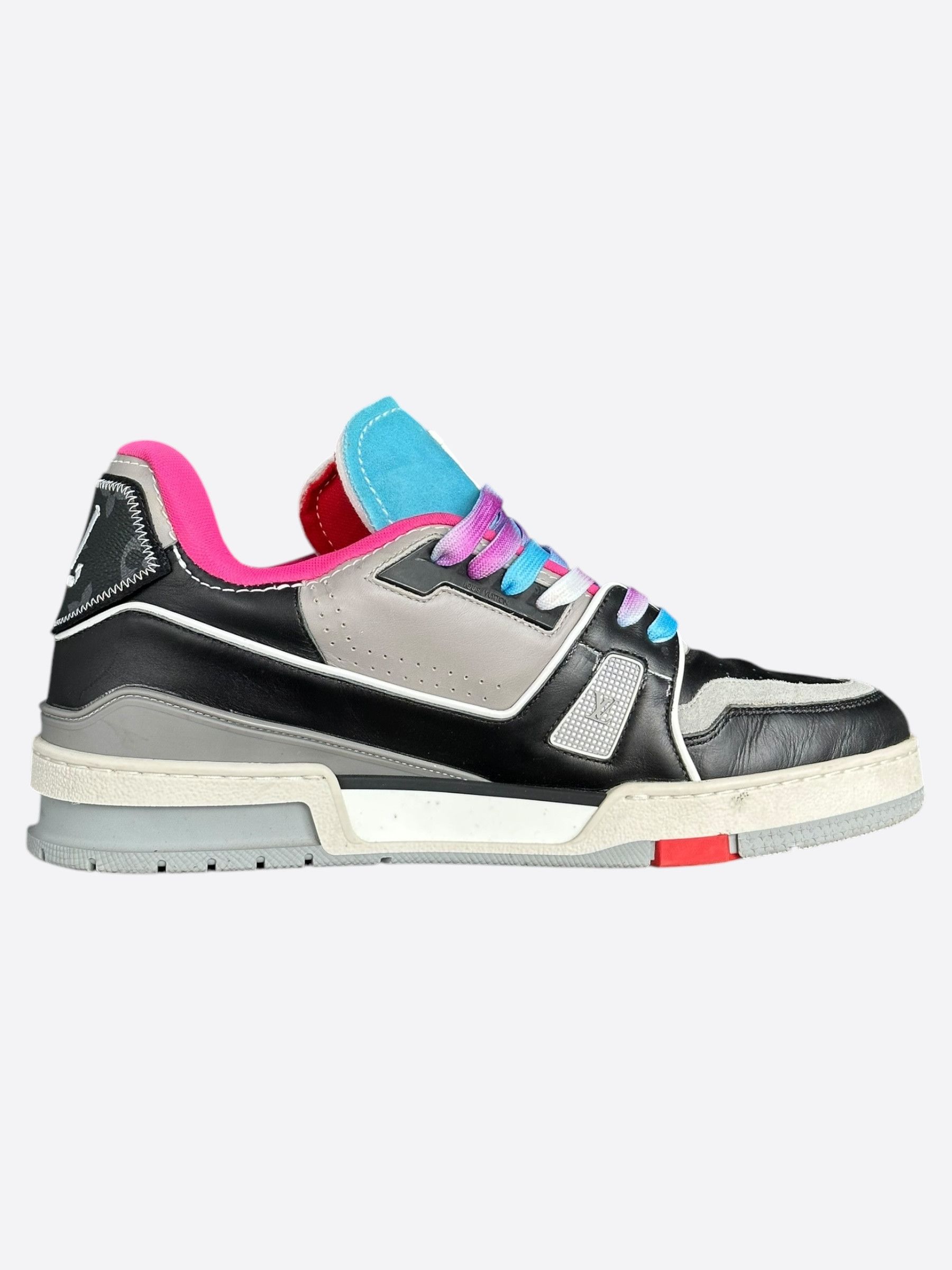 Louis Vuitton Louis Vuitton Black Multicolor Upcycle Trainers Size US 9.5 / EU 42-43 - 5 Thumbnail
