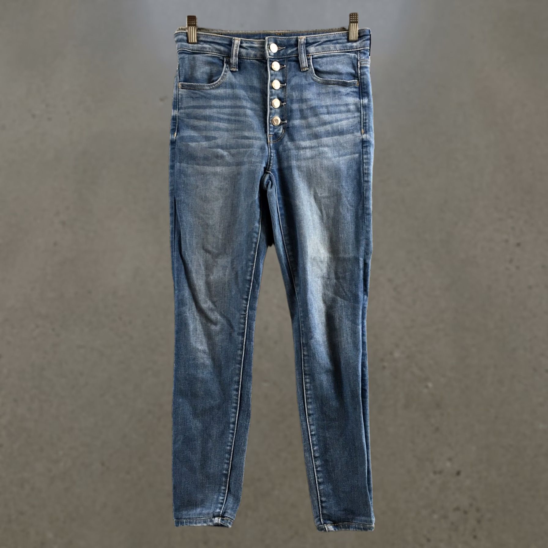 American Eagle Outfitters American Eagle Outfitters Jegging Jeans Womens 6R Blue Denim Mid Rise Button Fly Jeans Women Denim Jeans Regular Rise Midi Blue Size 28" / US 6 / IT 42 - 1 Thumbnail
