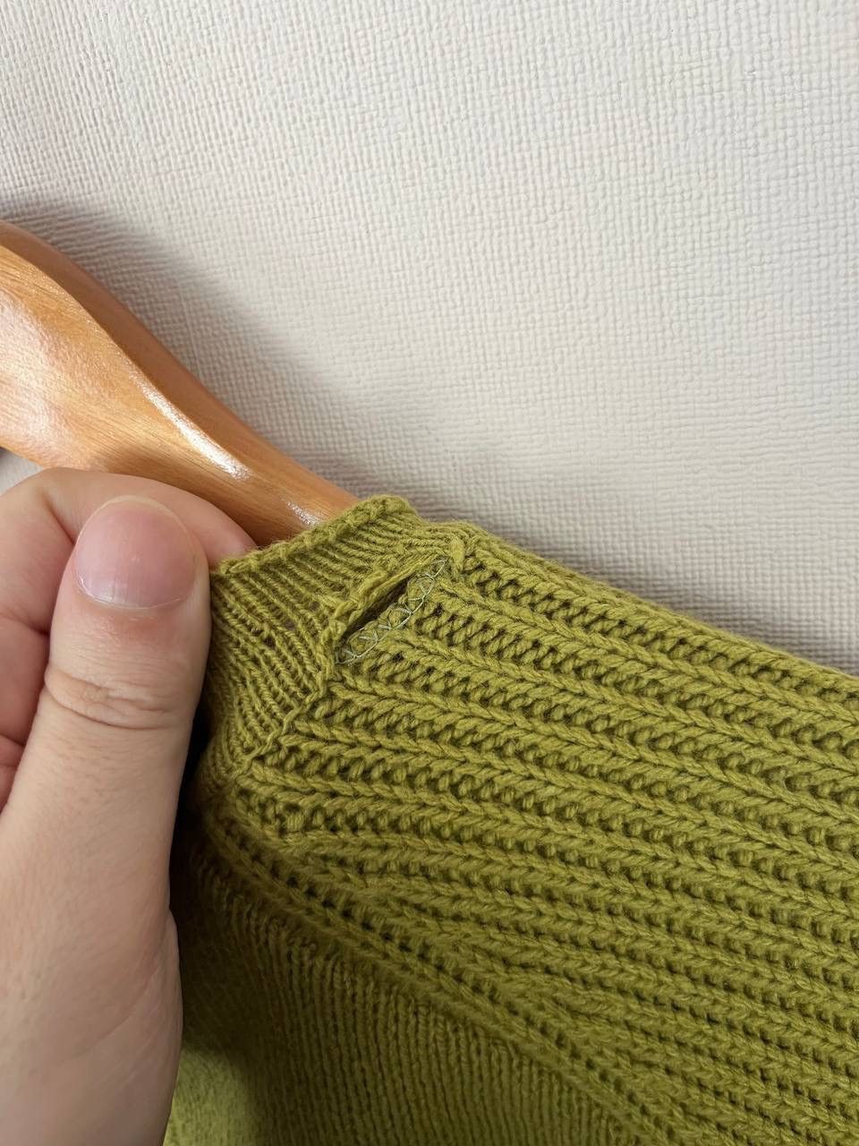 Rick Owens Rick Owens Green Cashmere Wool Ribbed Pullover Sweater Size US L / EU 52-54 / 3 - 9 Thumbnail