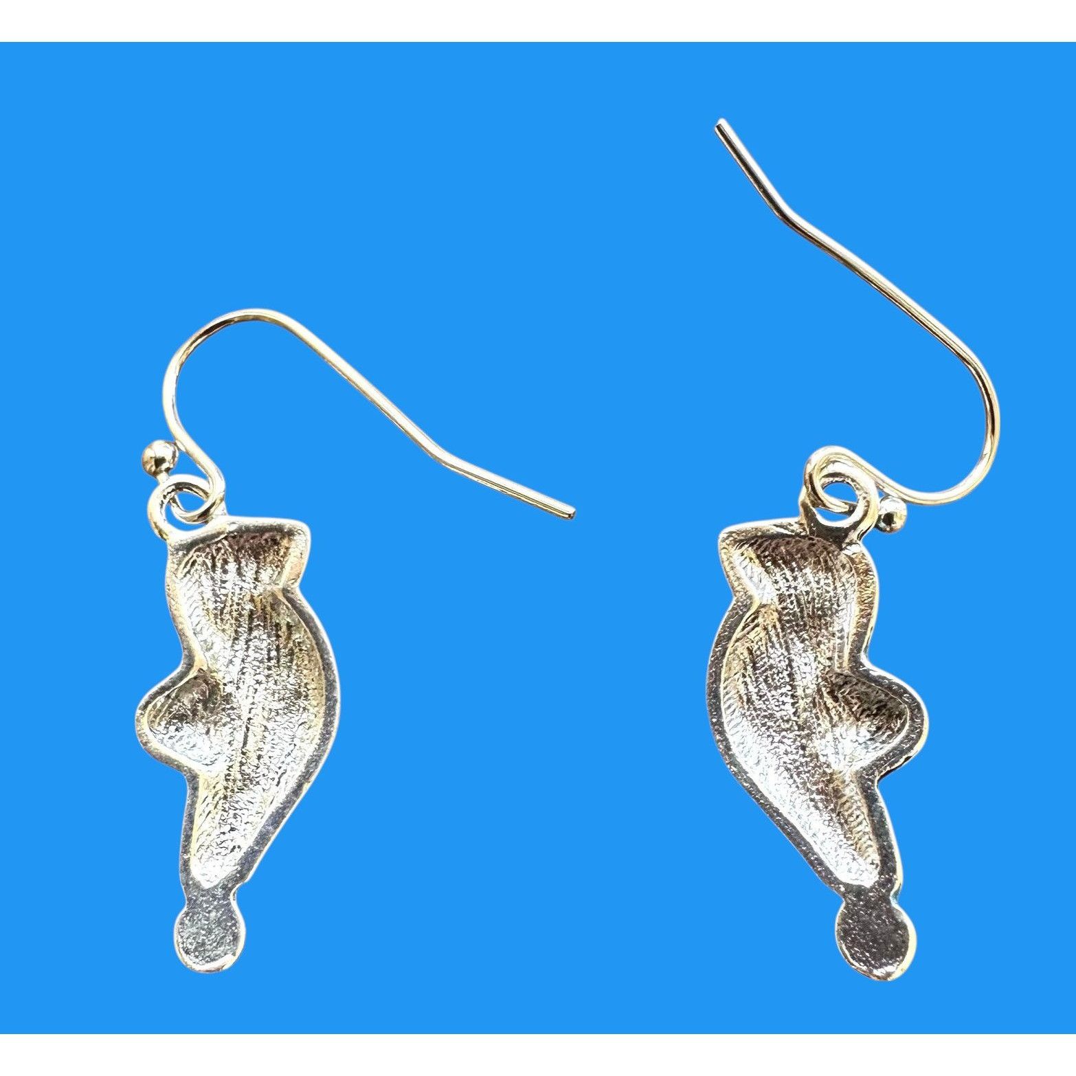 Handmade Bluebird Earrings New Painted Metal Dangle Hooks Bird Watche Size ONE SIZE - 10 Thumbnail