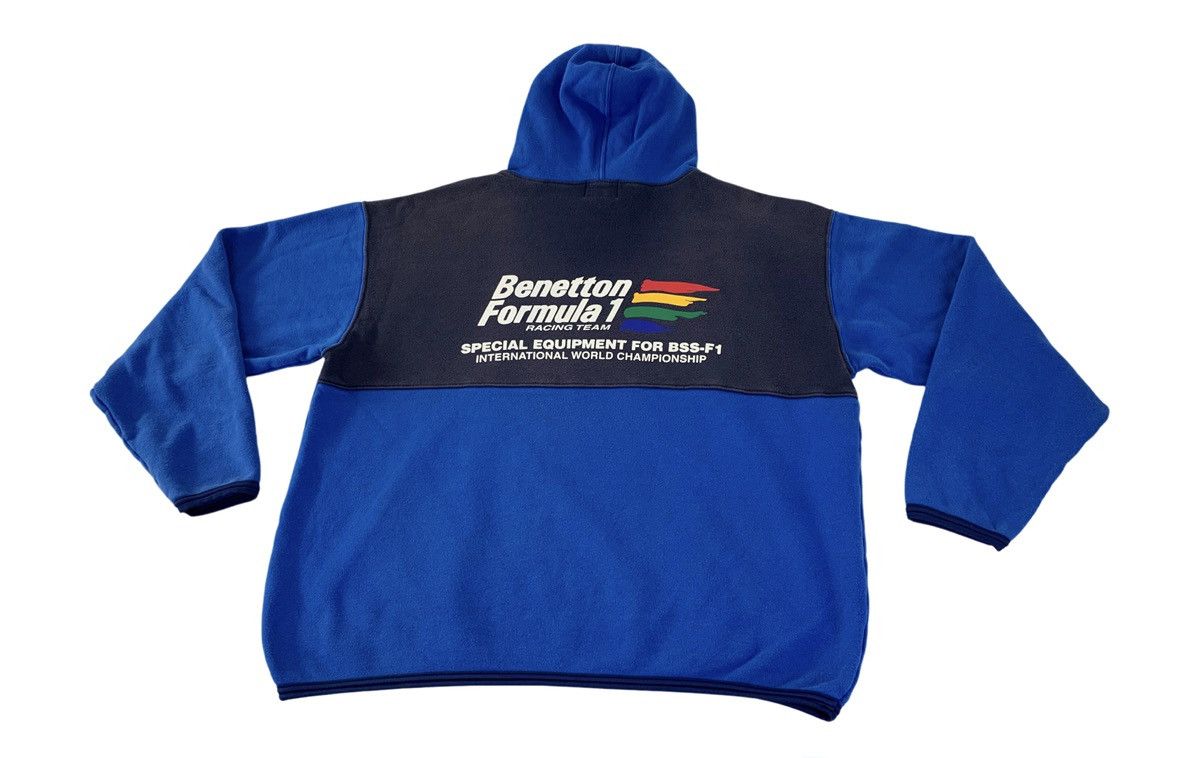 Benetton 90s Benetton Formula 1 Racing Team Bss-f1 Hooded Sweatshirt Size US L / EU 52-54 / 3 - 2 Thumbnail