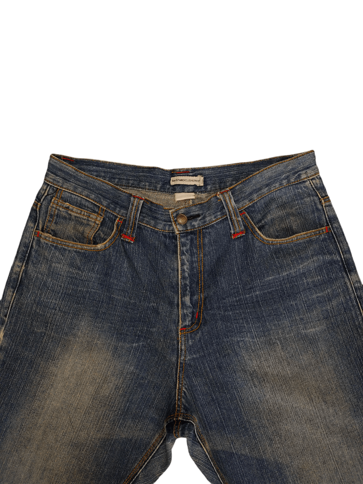 If Six Was Nine Flare Jeans Six Star Clawmark Distress Faded Denim Bootcut Size US 32 / EU 48 - 3 Thumbnail