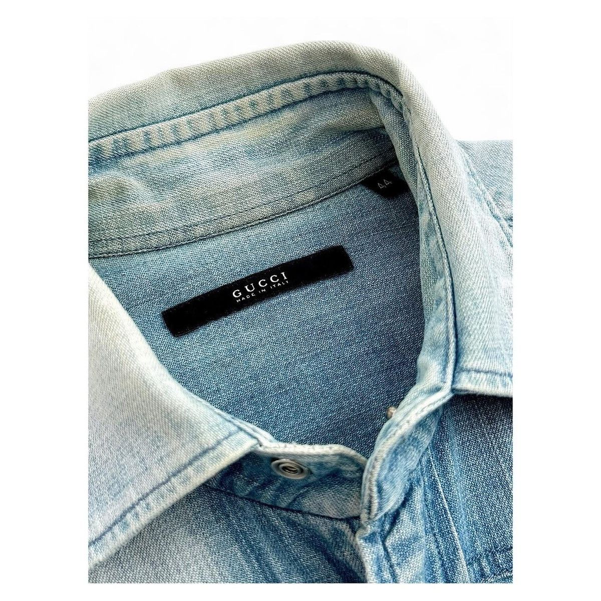 Gucci Gucci Denim Shirt Size US L / EU 52-54 / 3 - 3 Thumbnail