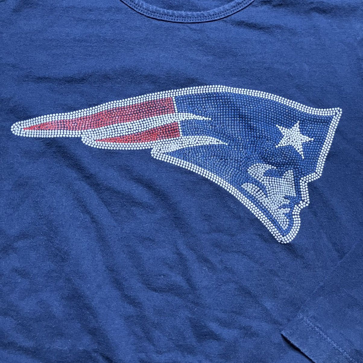 NFL New England Patriots Long Sleeve Jewled Graphic T Shirt Size M / US 6-8 / IT 42-44 - 3 Thumbnail