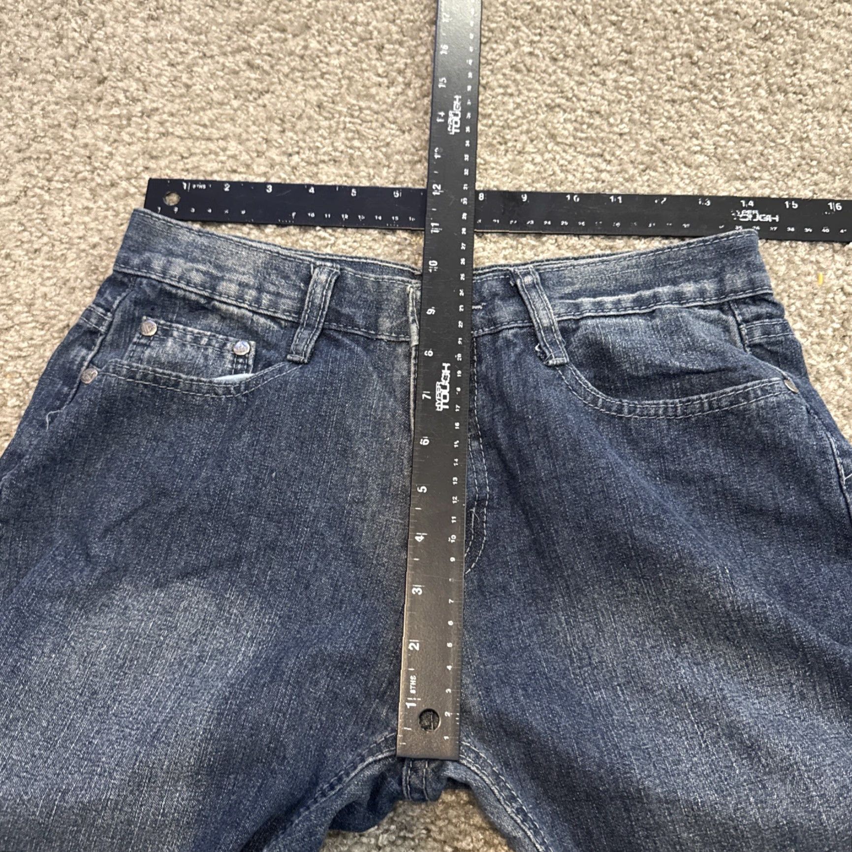 Vintage VINTAGE Kaalu Jeans Dark Wash Low Rise 42 in Waist Size 18 Women Grunge Skater Y2K Cyber Goth Straight Blue Size 40" / US 18 - 7 Thumbnail