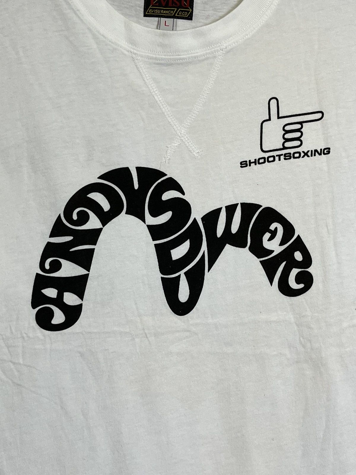 Evisu ICONIC🔥EVISU JEAN “EVISU IS MY GOD”TEE SHIRT Size US L / EU 52-54 / 3 - 3 Thumbnail