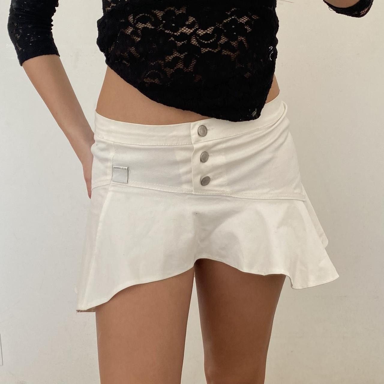 Vintage vintage unique asymmetrical pleated mini skirt Size 26" / US 2 / IT 38 - 2 Thumbnail