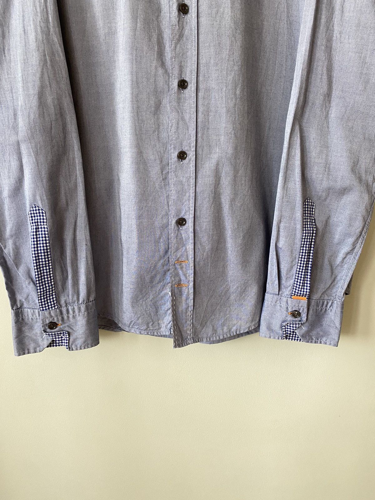 Hugo Boss Hugo Boss Orange Oxford ls shirt Size US L / EU 52-54 / 3 - 2 Thumbnail