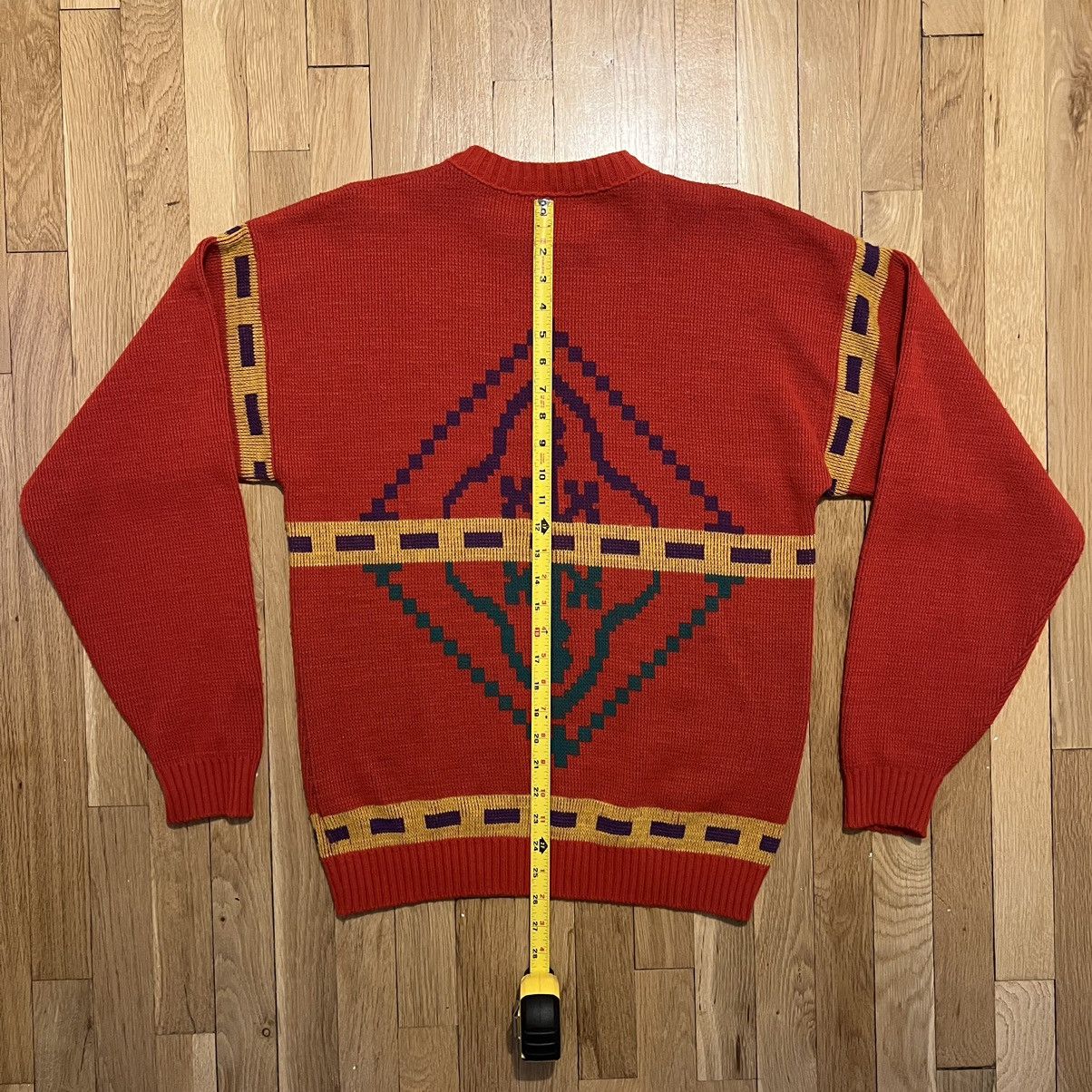 Le TIGRE Vintage Le Tigre Pullover Sweater 80s Aztec Red Large Size US L / EU 52-54 / 3 - 7 Thumbnail