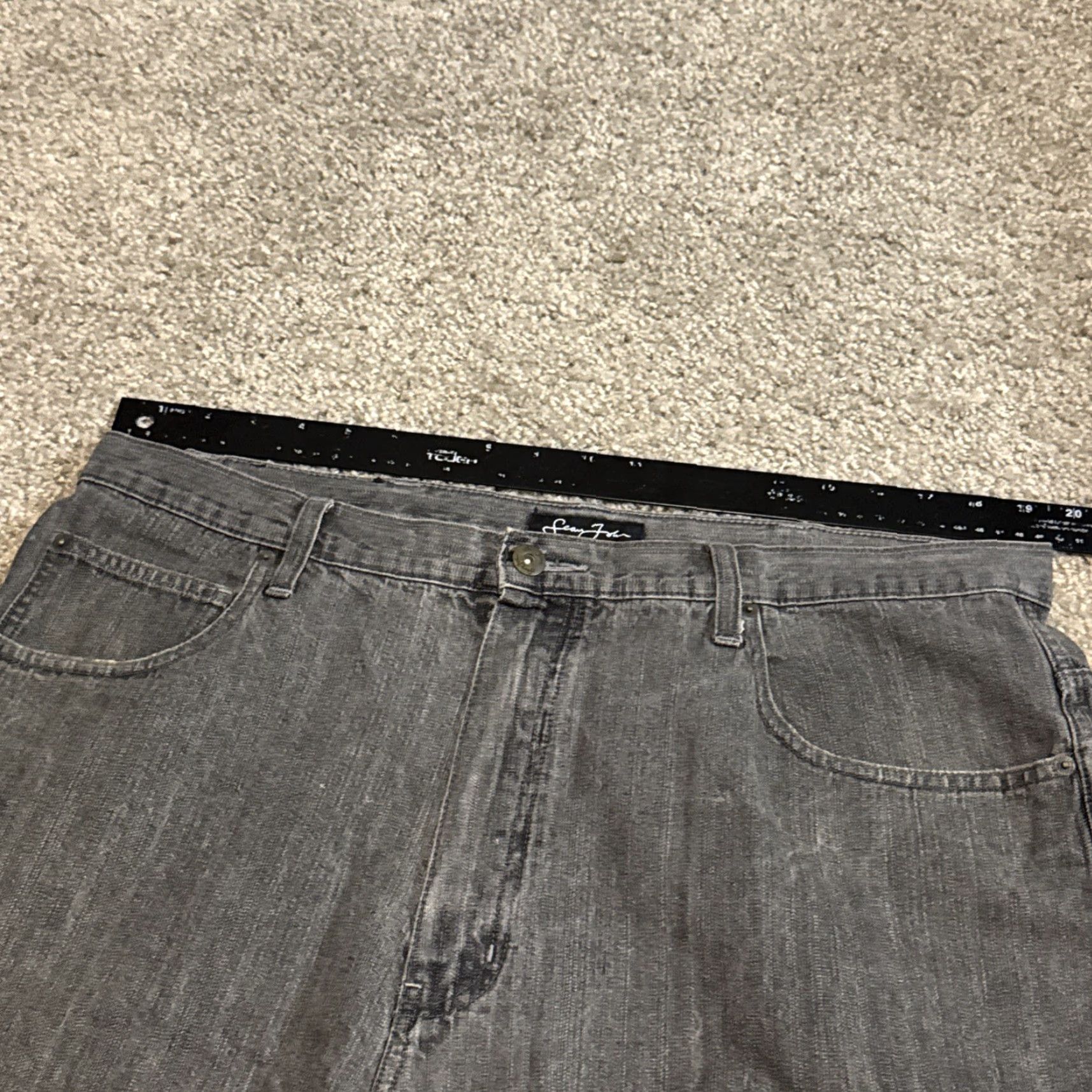 Sean John VINTAGE Sean John Gray Baggy Denim Bermuda Shorts 38 Men Mens Jeans Shorts 90s Style Size US 38 / EU 54 - 5 Thumbnail