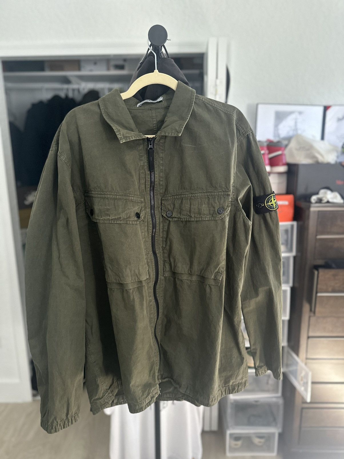 Stone Island Khaki Faded Jacket
