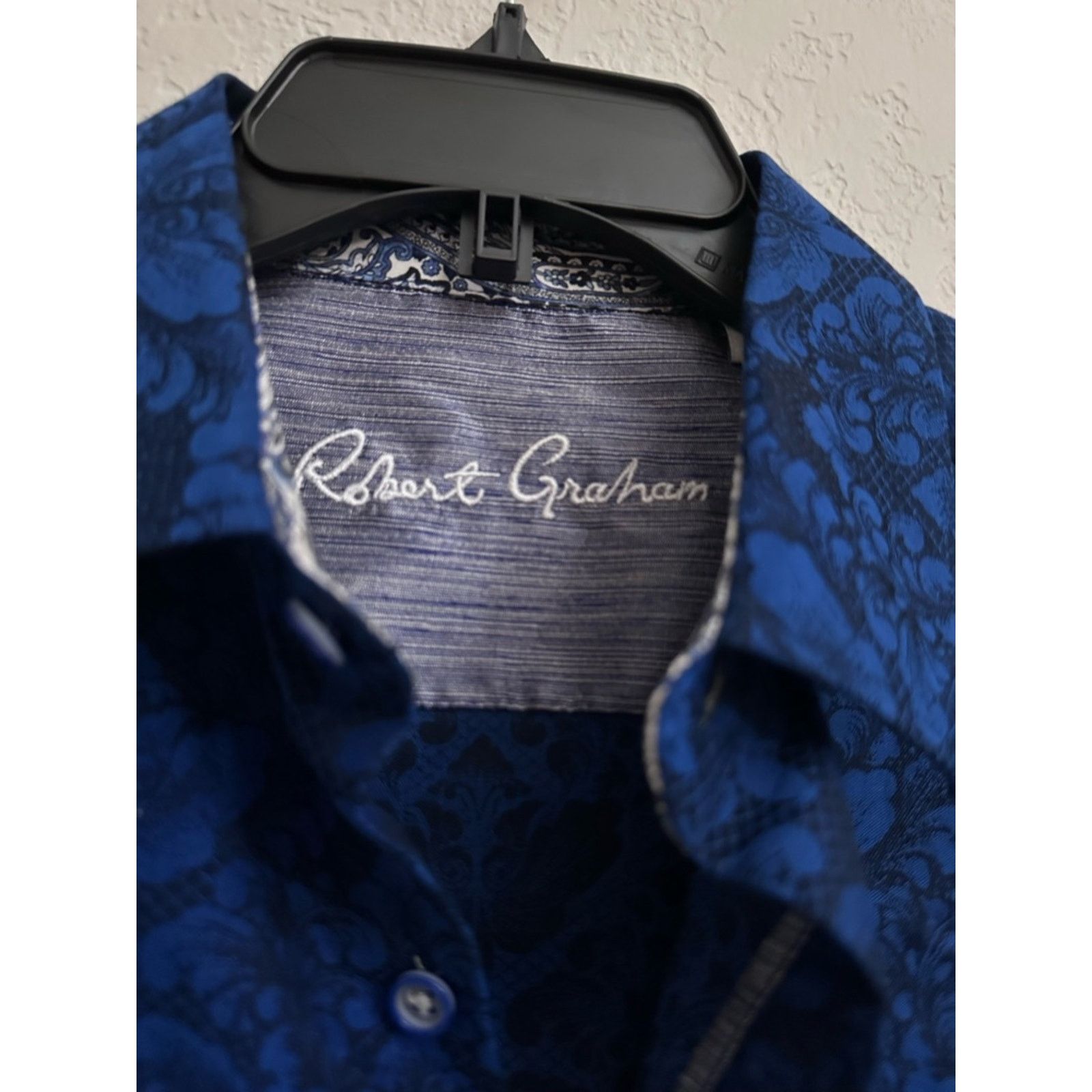 Robert Graham Robert Graham Bayview Cotton Button-Up Shirt Navy Men Small Size US S / EU 44-46 / 1 - 2 Thumbnail