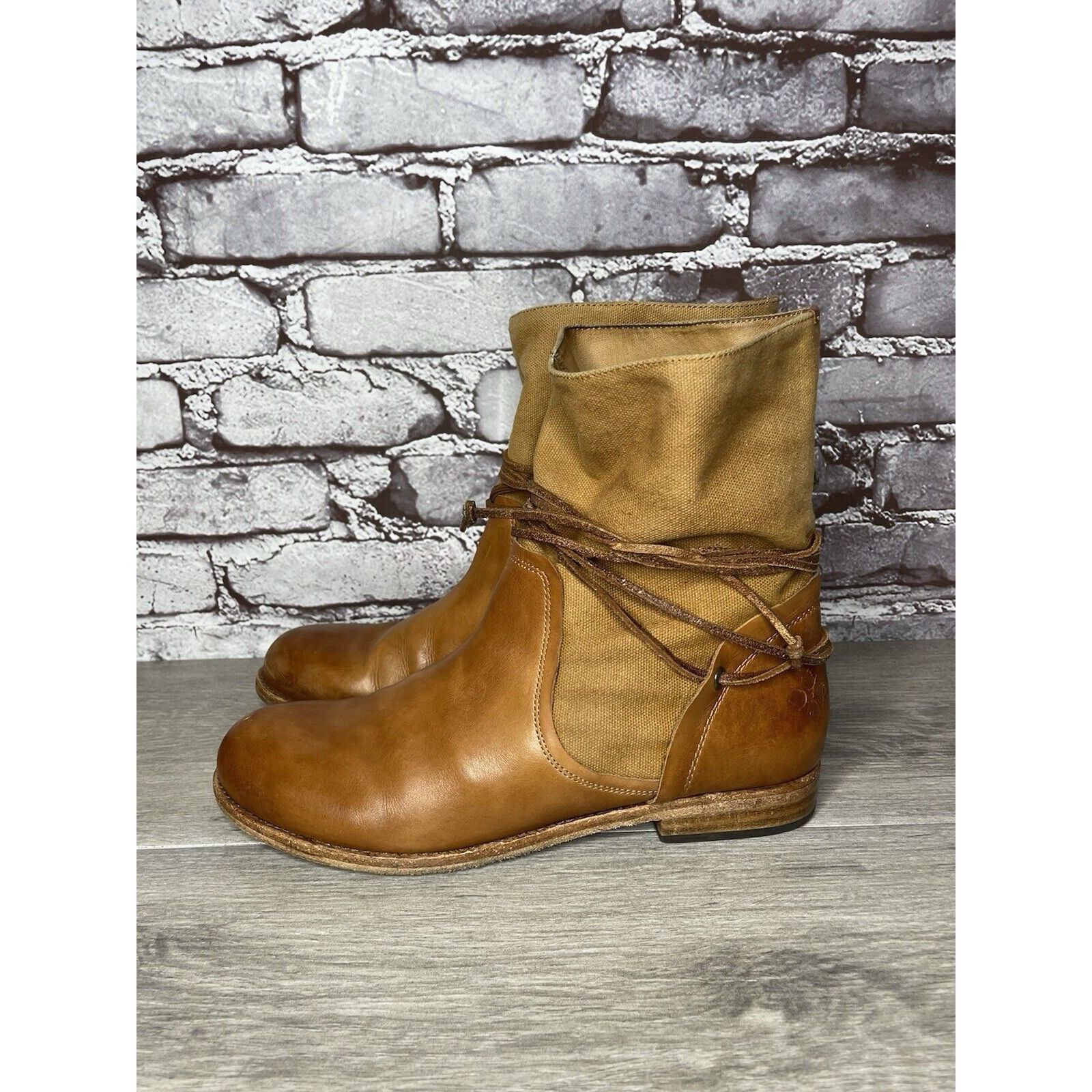 Other Patricia Nash Sabbia Brown Leather Moto Saddle Lace Boots Wo Size US 9.5 / IT 39.5 - 15 Thumbnail