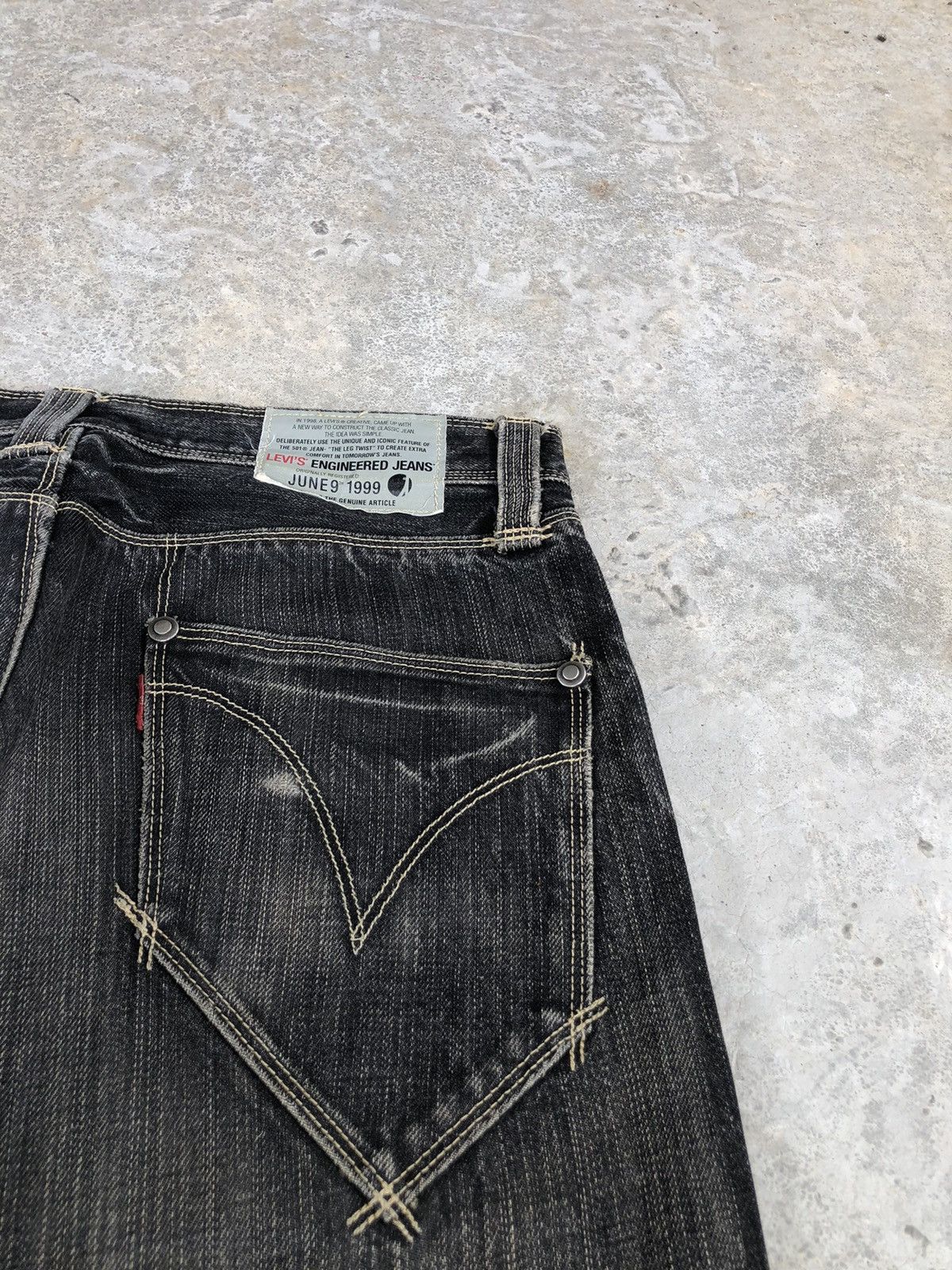 Levi's Y2k Levis Engineered Flared Jeans Distressed Jeans Size US 30 / EU 46 - 17 Thumbnail