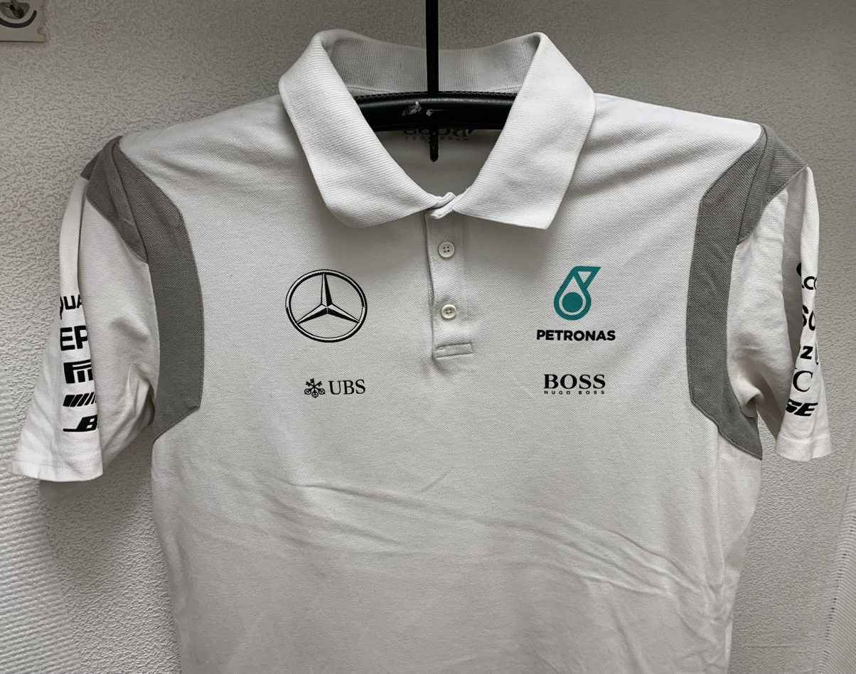 Mercedes-Benz Mercedes Benz Petronas white polo L size Size US L / EU 52-54 / 3 - 9 Thumbnail
