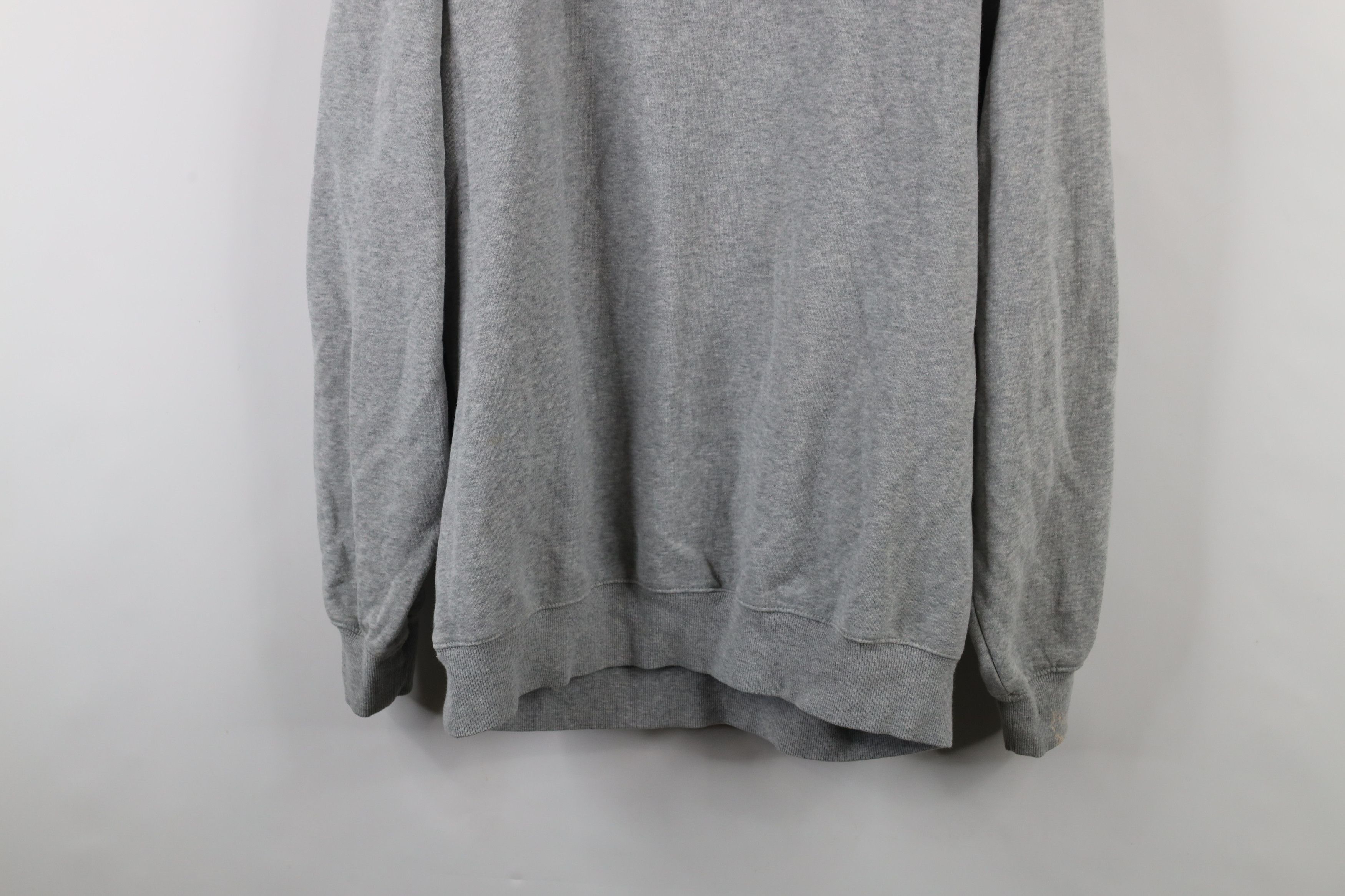 Adidas × Vintage Vintage Adidas Spell Out Striped Hoodie Sweatshirt Gray Size US L / EU 52-54 / 3 - 13 Thumbnail