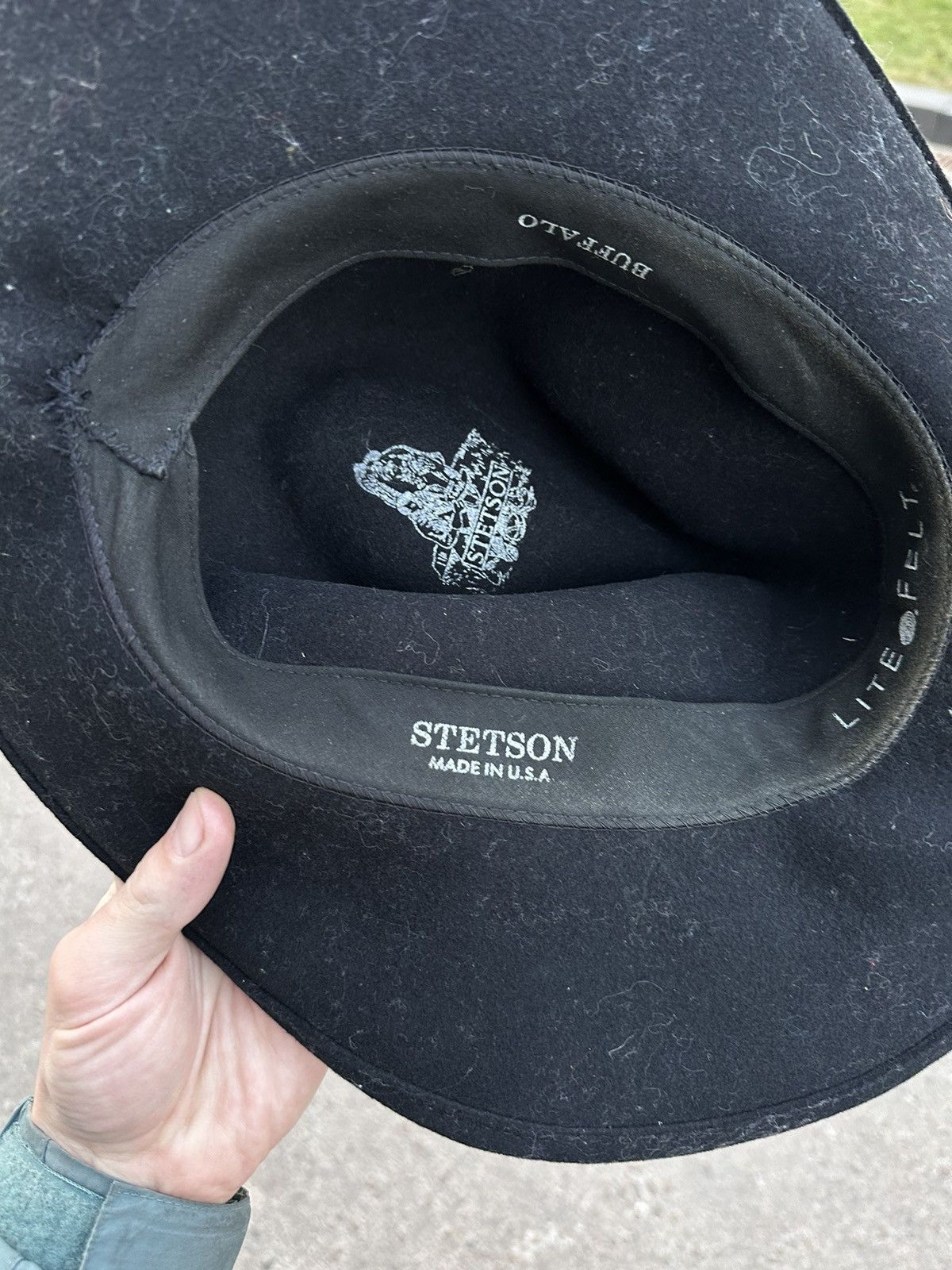 Stetson Stetson Black Buffalo Felt Cowboy Western Hat Size ONE SIZE - 9 Thumbnail