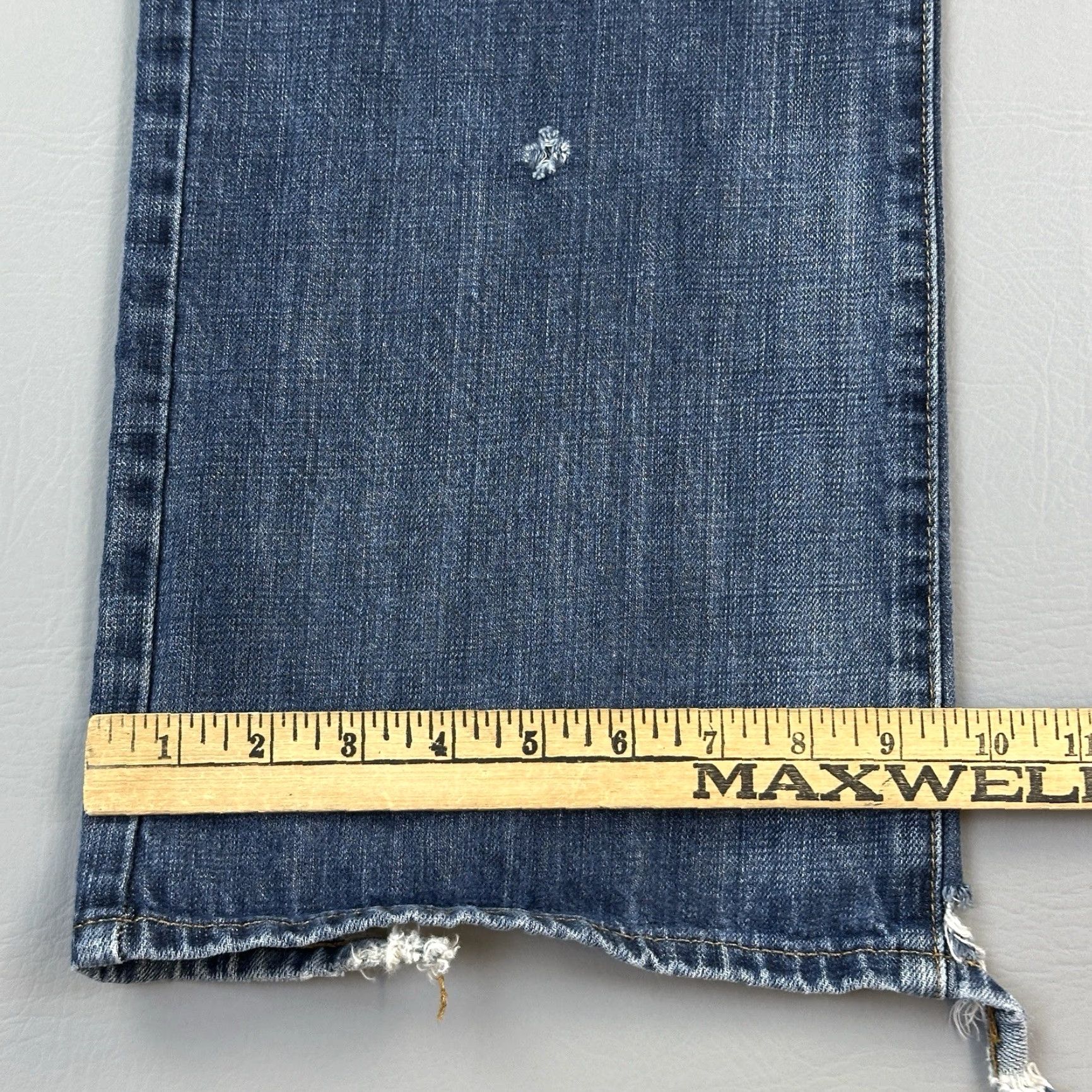 American Eagle Outfitters American Eagle Jeans Mens 38x32 Dark Wash Bootcut Distressed 5-Pocket Denim Cotton Blue Jeans Mens Regular Bootcut USA | 40x31 Size US 38 / EU 54 - 4 Thumbnail
