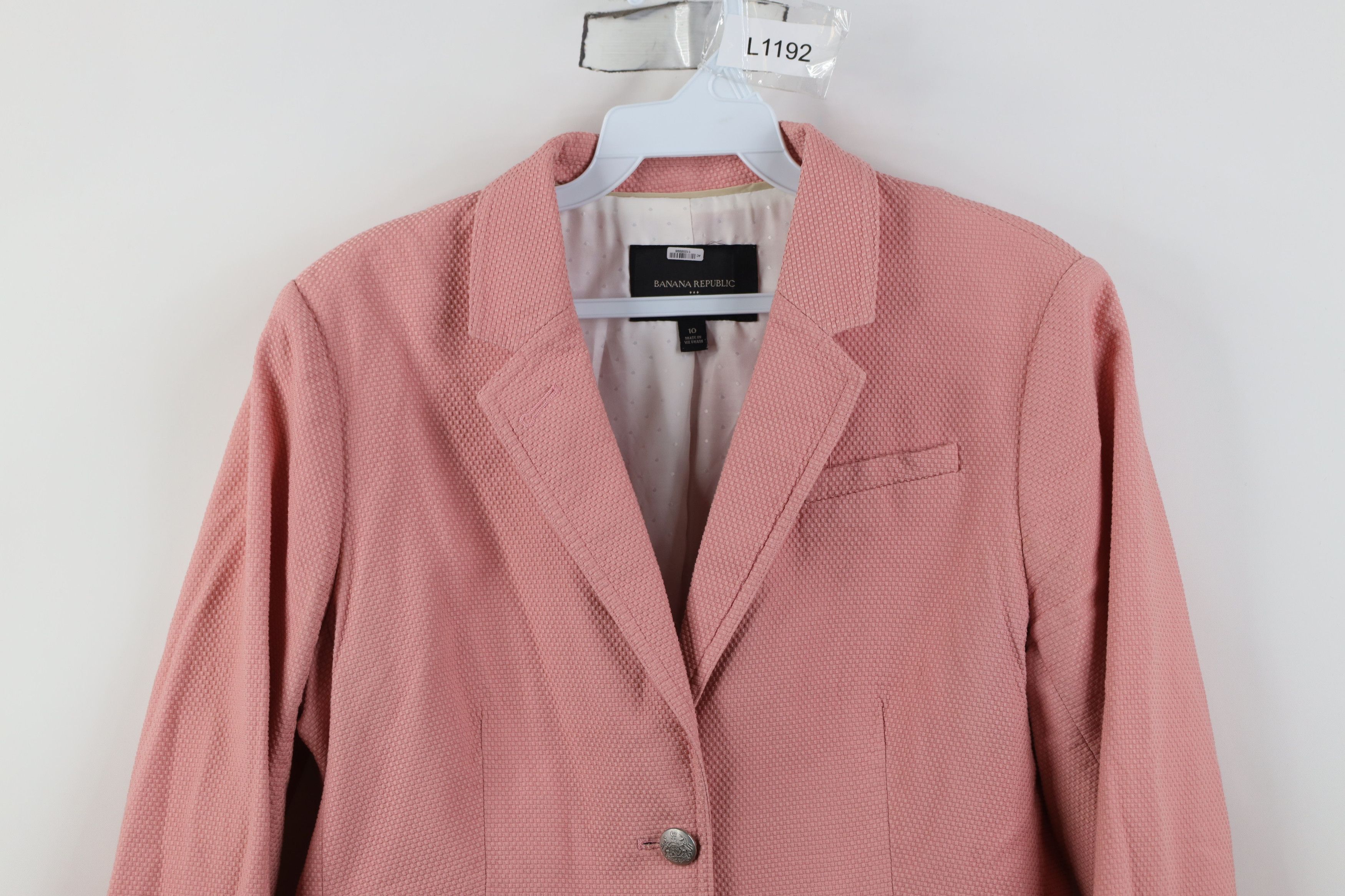 Banana Republic Banana Republic Academy Blazer Jacket Suit Coat Pink Size L / US 10 / IT 46 - 2 Thumbnail