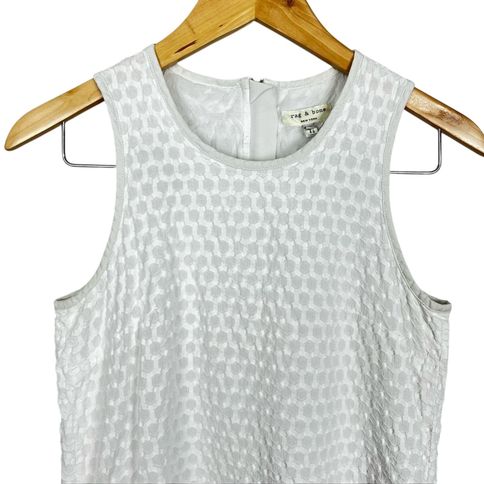 Rag & Bone Rag & Bone White Mini Eyelet Cotton Summer Dress Size Small Size S / US 4 / IT 40 - 8 Thumbnail