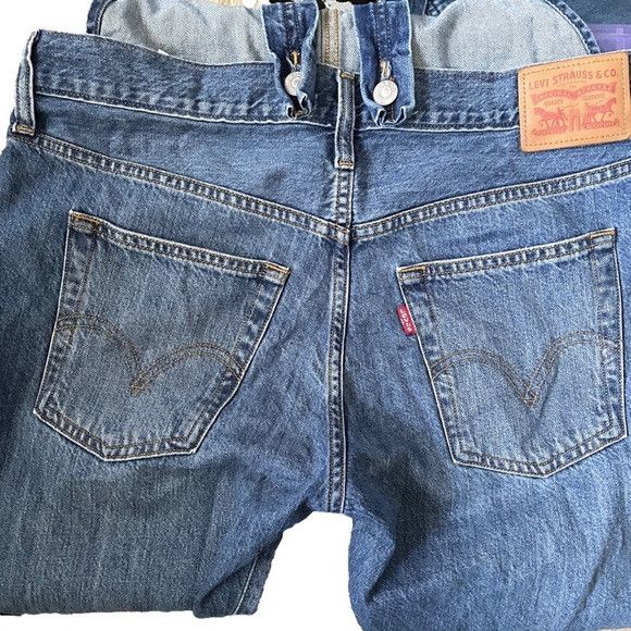 Levi's Levi's Heritage Straight Leg Distressed Overalls - S Size 29" - 6 Thumbnail