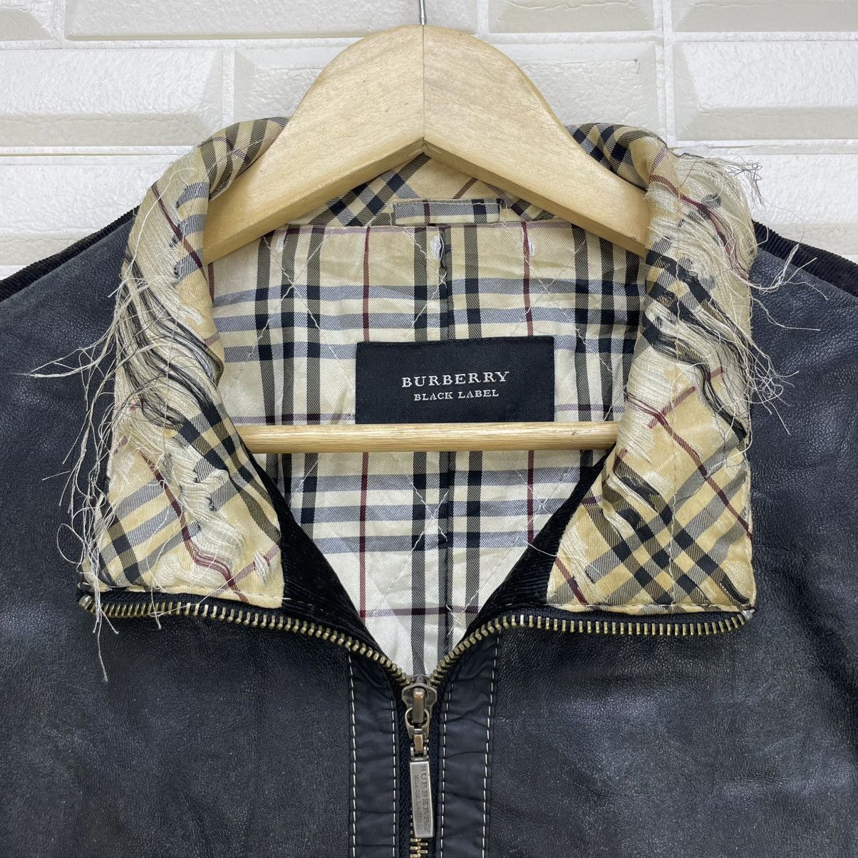 Burberry Vintage Burberry Black Label Leather Jacket Size US M / EU 48-50 / 2 - 8 Thumbnail