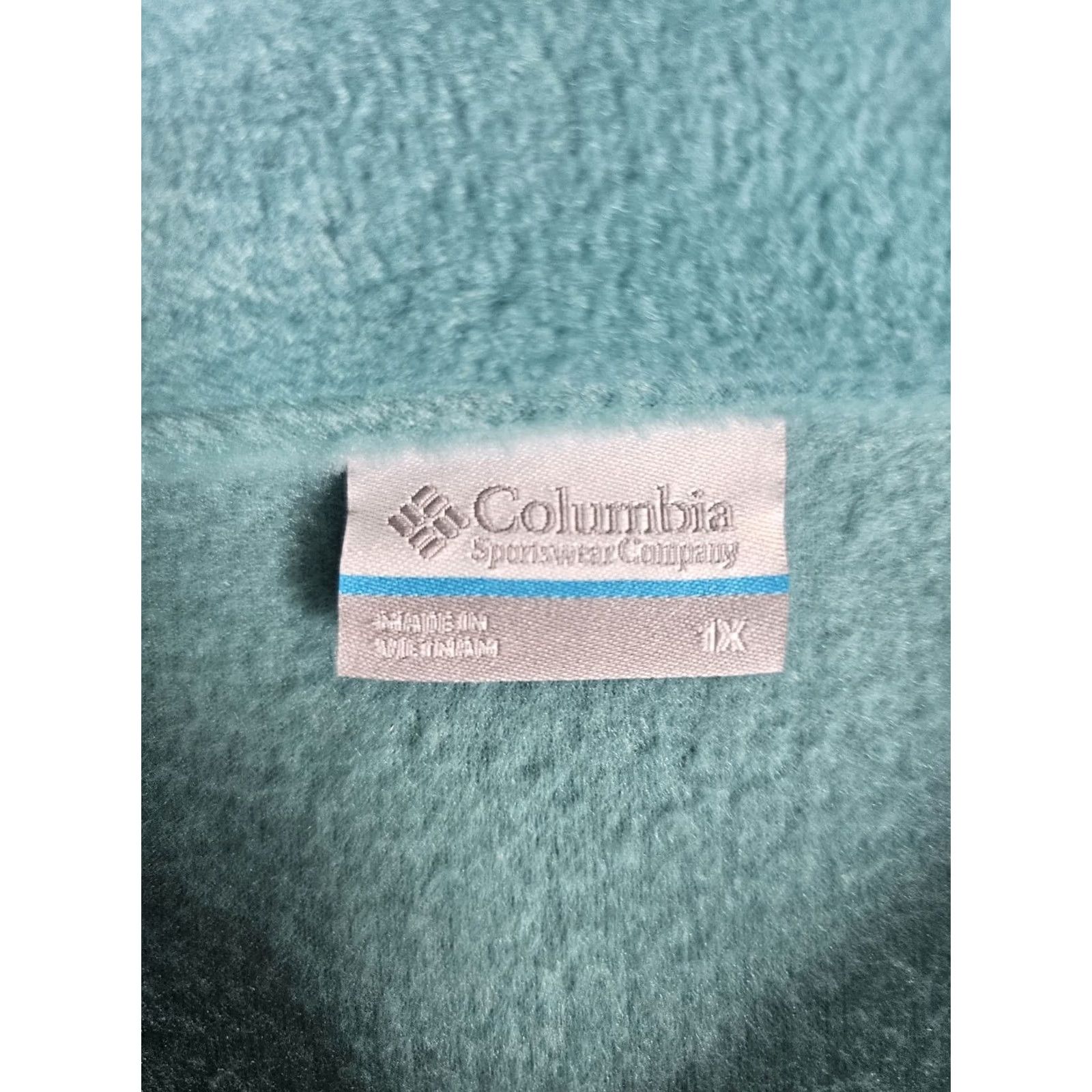 Altea Columbia Benton Springs Full Zip Fleece Mock Neck Jacket Women's 1X Teal Modern Outdoor 90s Vintage Mens? Womens Size XL / US 12-14 / IT 48-50 - 4 Thumbnail