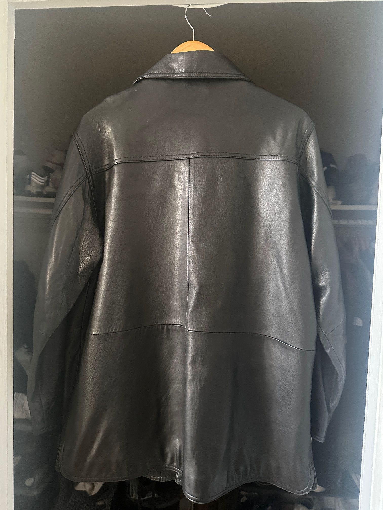 Vintage Leather Elements Black Leather Jacket Size Large Size L / US 10 / IT 46 - 3 Thumbnail