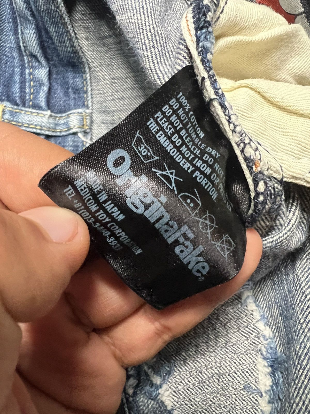 Original Fake Kaws x Original Fake S/S 11 Distressed Selvedge Jeans Size US 34 / EU 50 - 18 Thumbnail