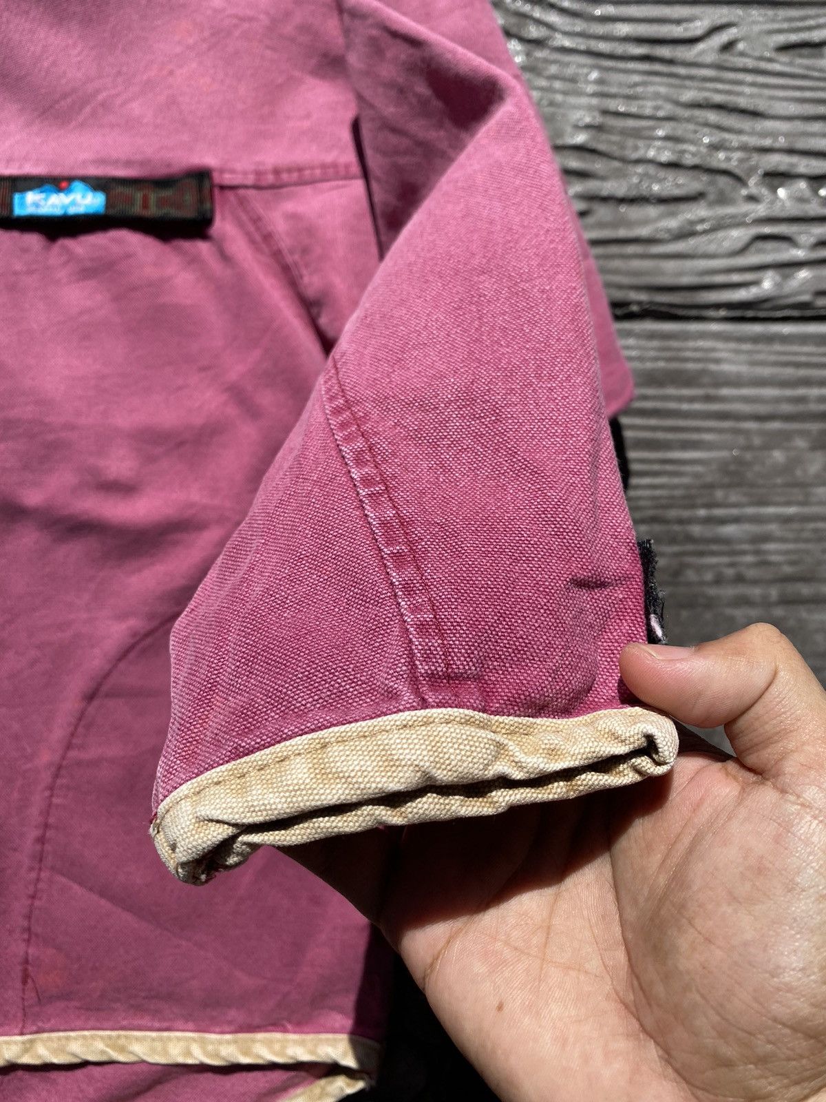 KAVU × Vintage Vintage Rare 90’s KAVU Sunfaded Halfzip Jumper Size US M / EU 48-50 / 2 - 10 Thumbnail