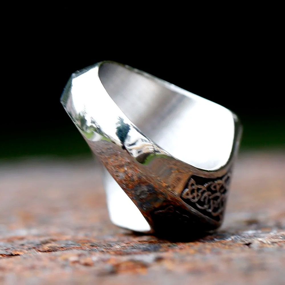 Jewelry Viking Valknut Amulet Ring Streetwear Jewelry Fashion Gift Size ONE SIZE - 4 Thumbnail
