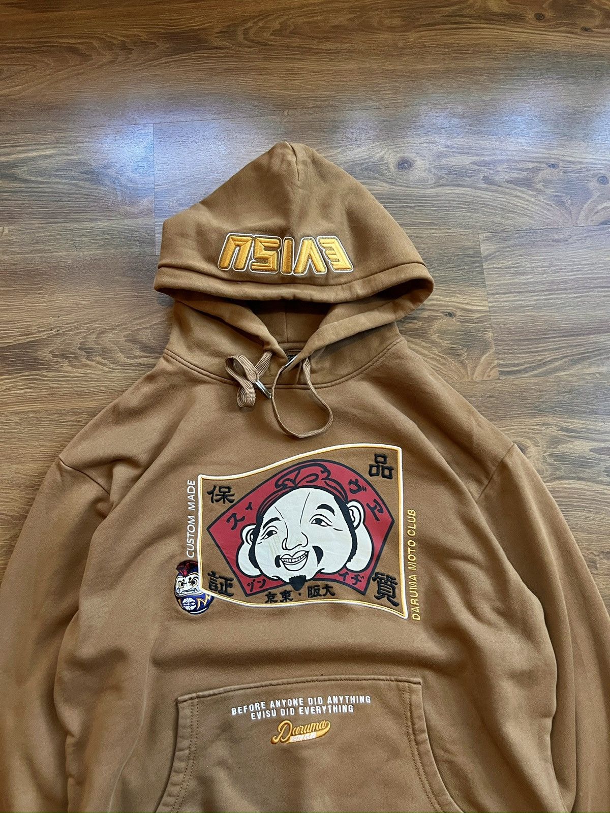 Evisu Rare Evisu Daruma Moto Club Embroidered Hoodie Size US L / EU 52-54 / 3 - 5 Thumbnail