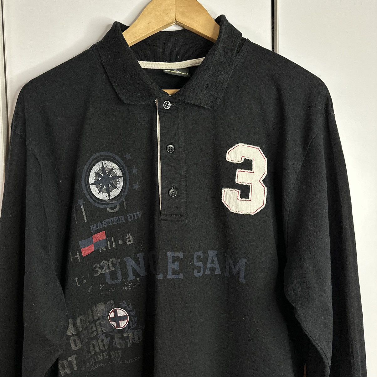 Vintage Uncle Sam Jersey Polo 3 Sweatshirt Vintage StreetWear Size US XL / EU 56 / 4 - 2 Thumbnail