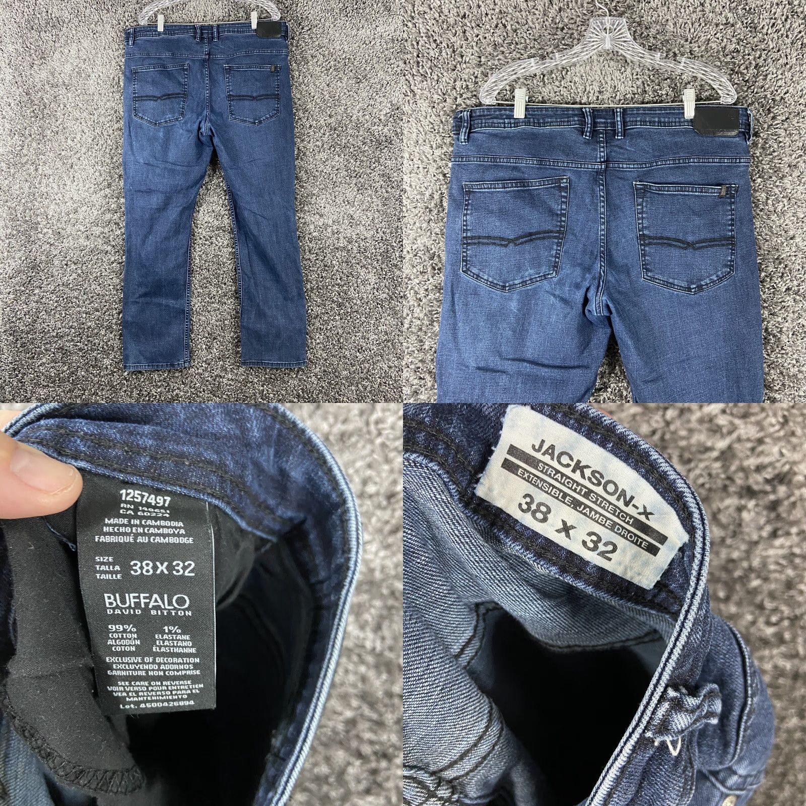 Buffalo David Bitton VINTAGE? Actually not vintage. Buffalo David Bitton Buffalo Jackson X Jeans Straight Stretch Blue 38x31 Men’s Regular Jeans Blue Straight 38 Mens Size US 38 / EU 54 - 8 Thumbnail