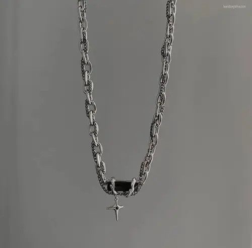 Japanese Brand × Vintage Unisex pendant necklace goth black gem vampire chain hip hop Size ONE SIZE - 4 Thumbnail