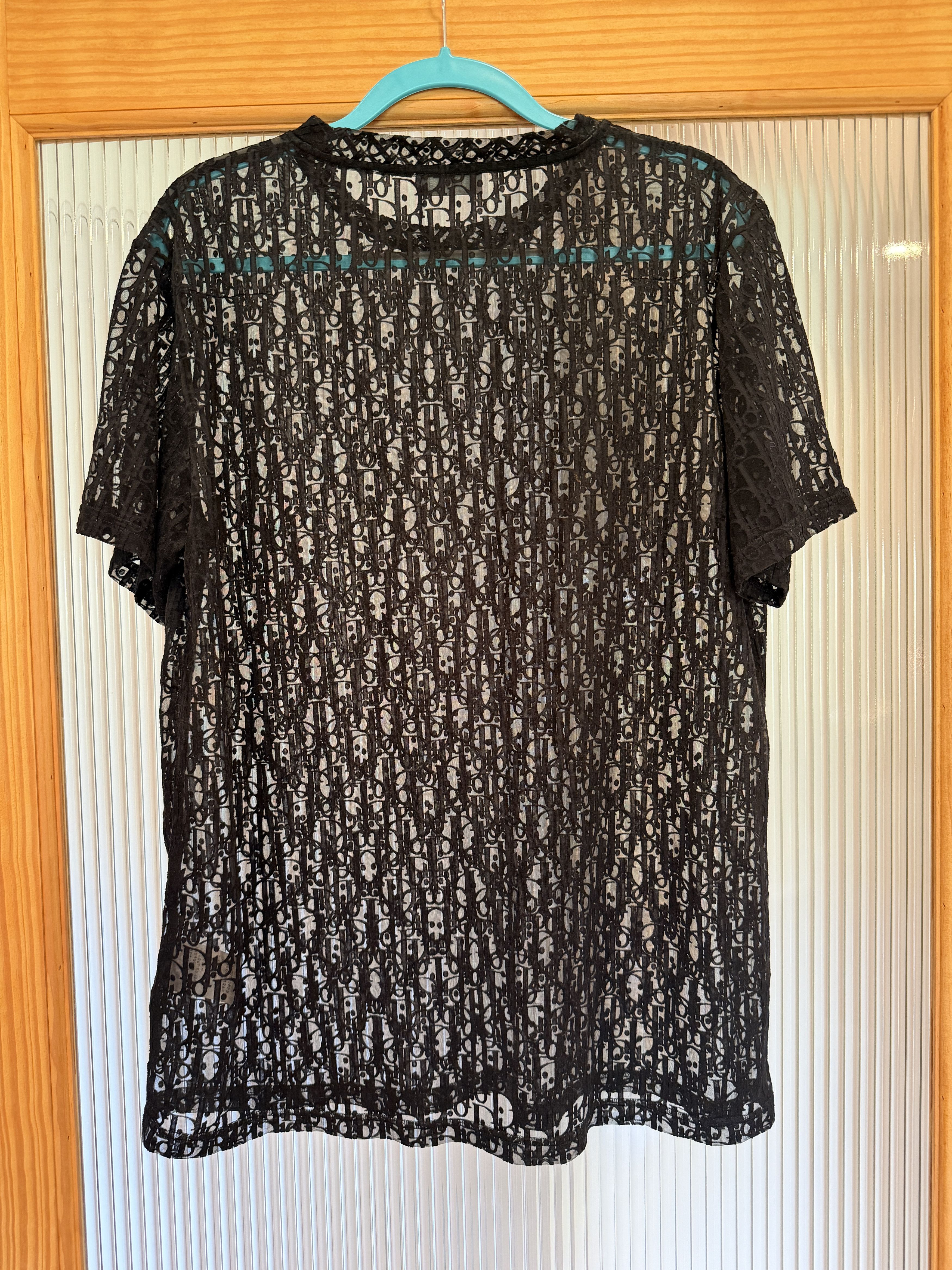 Dior Oblique Sheer T-Shirt Size US L / EU 52-54 / 3 - 3 Thumbnail