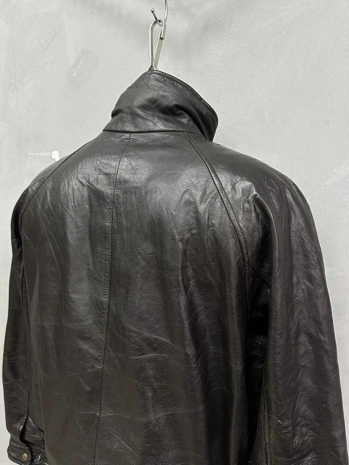 Schott Vintage Leather Jacket Faded DISTRESSED Diesel Y2k Avirex Size US S / EU 44-46 / 1 - 7 Thumbnail