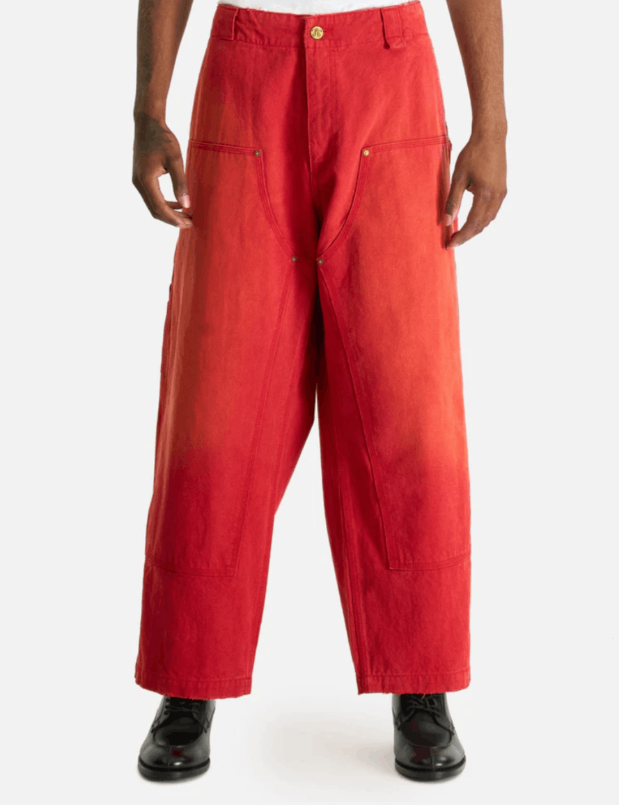 Willy Chavarria Willy Chavarria Red Workwear Toluca Pant Small Size US 38 / EU 54 - 1 Thumbnail